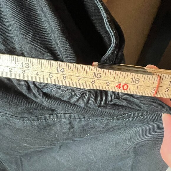 Black‎ Romper Jumpsuit Adjustable Straps Drawstring Waist Zip Pocket Size Small - Picture 5 of 5